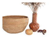 Early 20th Century Taisho/Showa Period Japanese Woven Bamboo Ikebana Vase