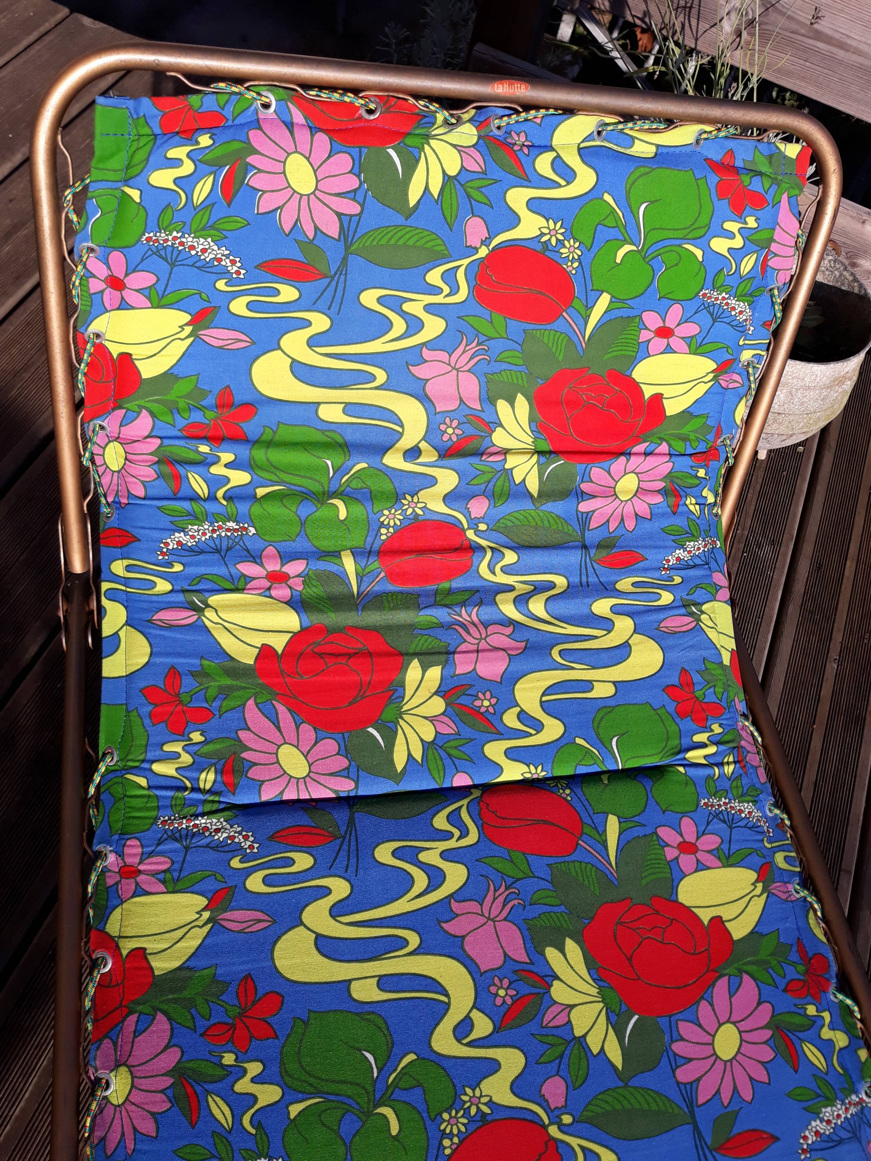 Sunbathing deckchair camp bed La Hutte