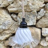 Lampe baladeuse globe vintage en verre tulipe