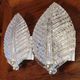 Pair of vintage Barovier and Toso Murano glass leaf wall lights