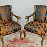 2 armchairs Louis XV style