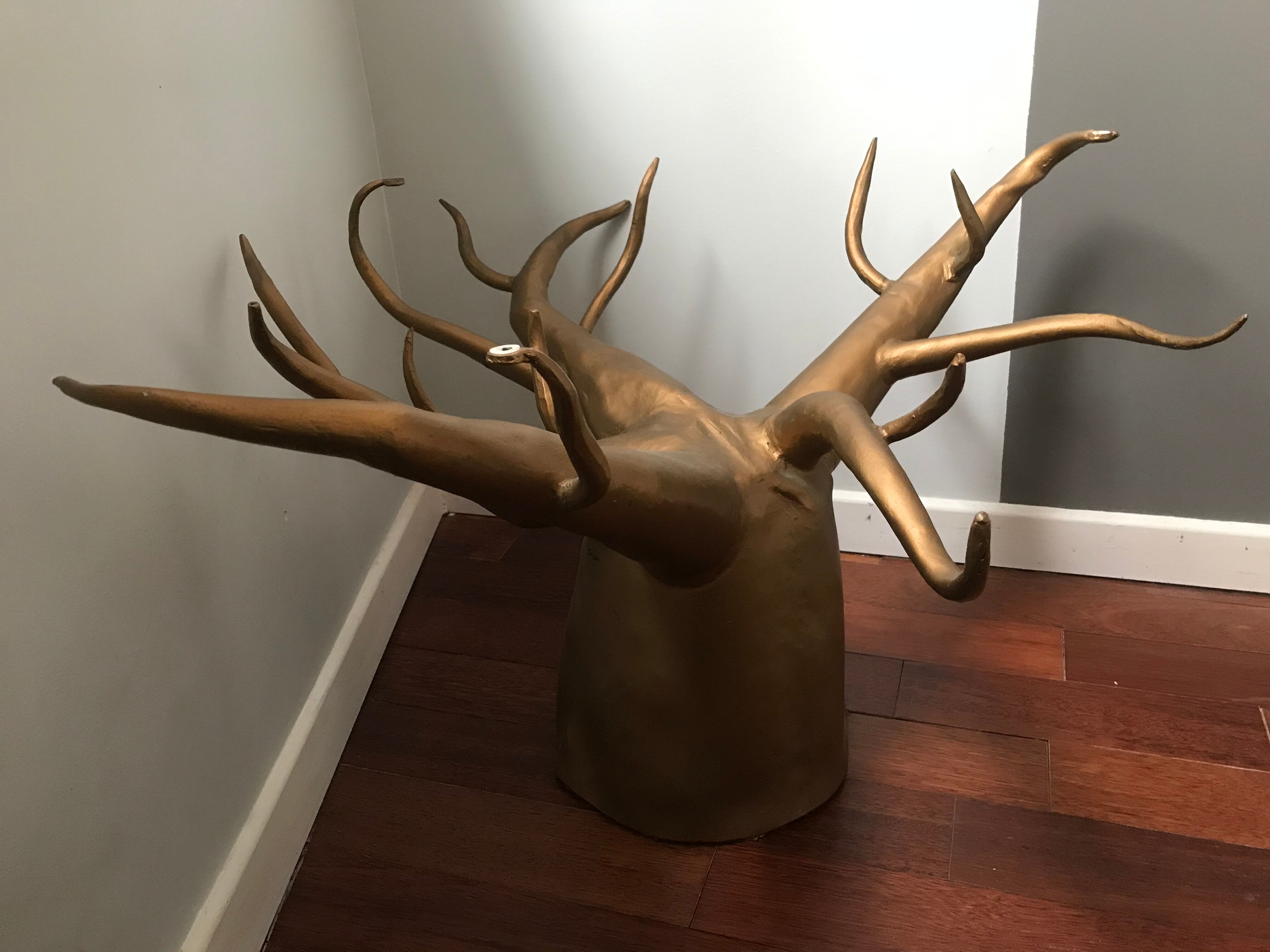 Coffee table glass foot baobab