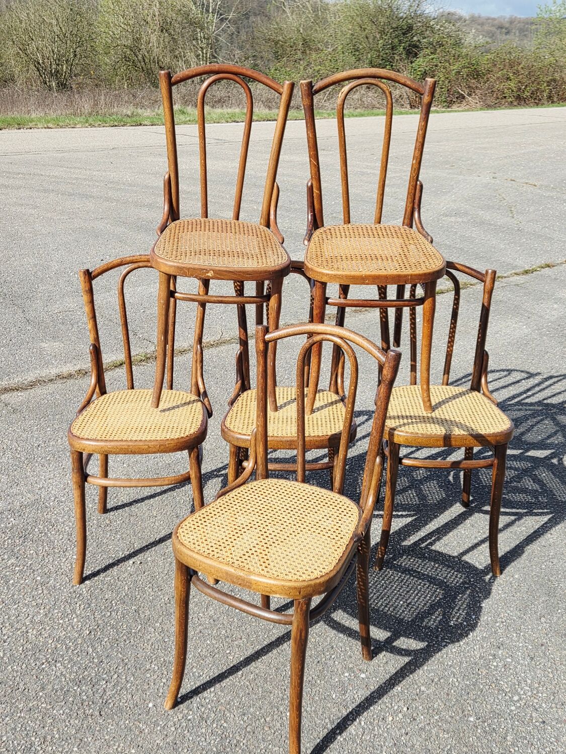 Set of 6 Bistro Chairs No. 56 Thonet