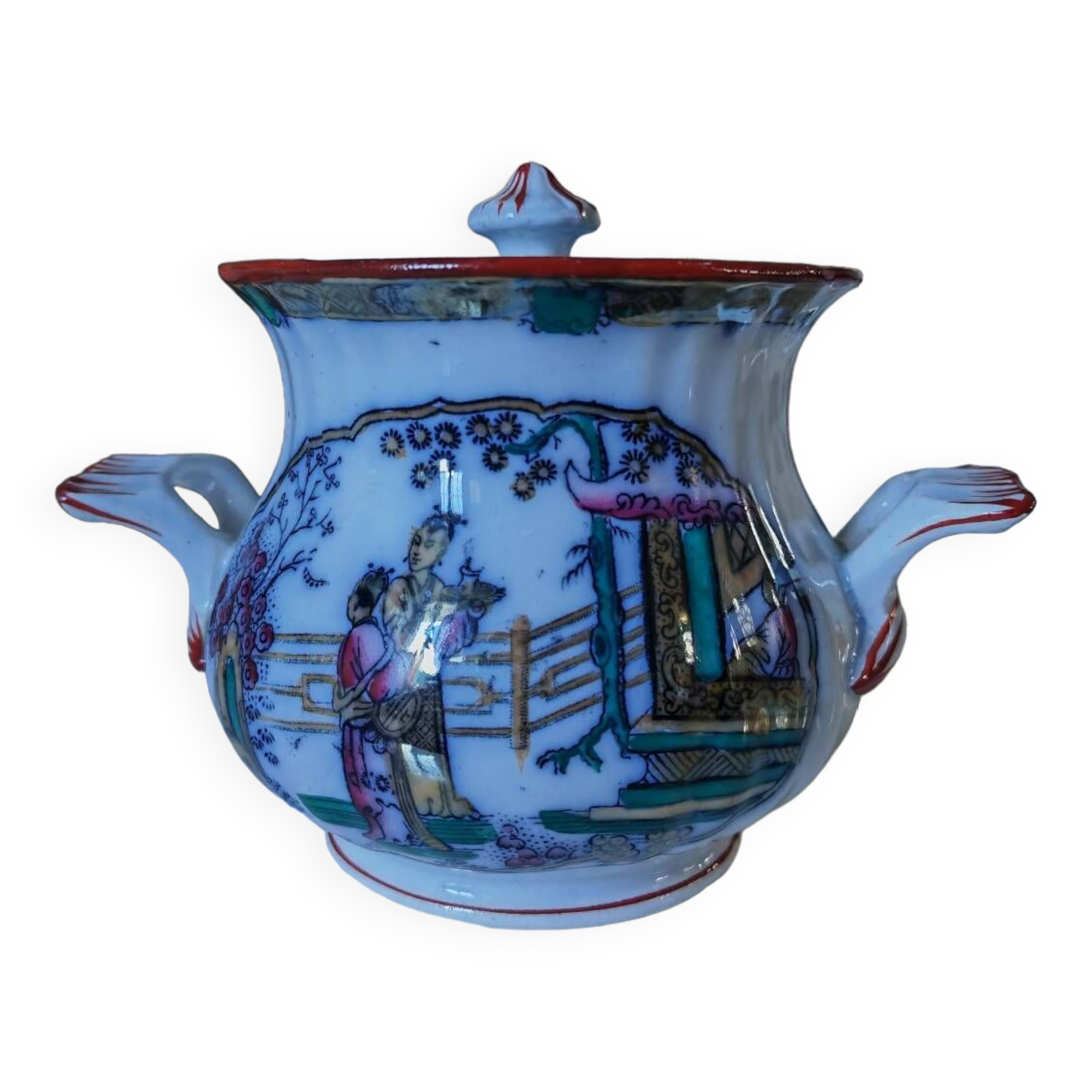 Boch Frères sugar bowl 19th century