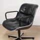 Charles Pollock leather office chair, Knoll edition, 1970