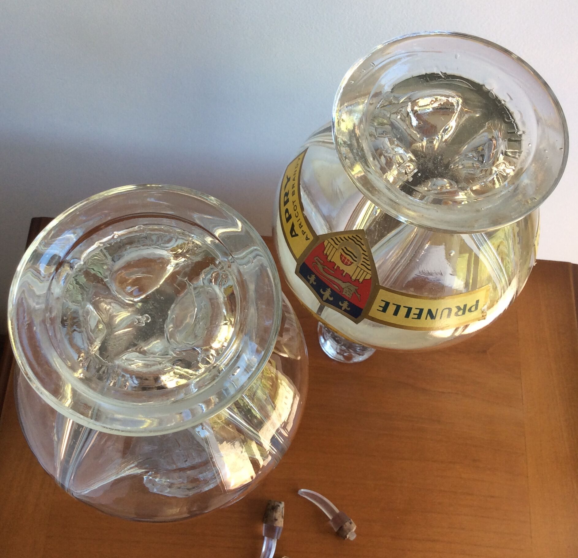 Old liqueur bottle 4 compartments marie Brizard bordeaux