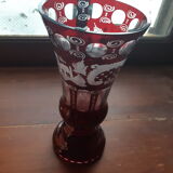 Bohemian crystal vase