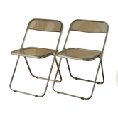 Lot de 2 chaises Plia de Piretti , fin des années 60