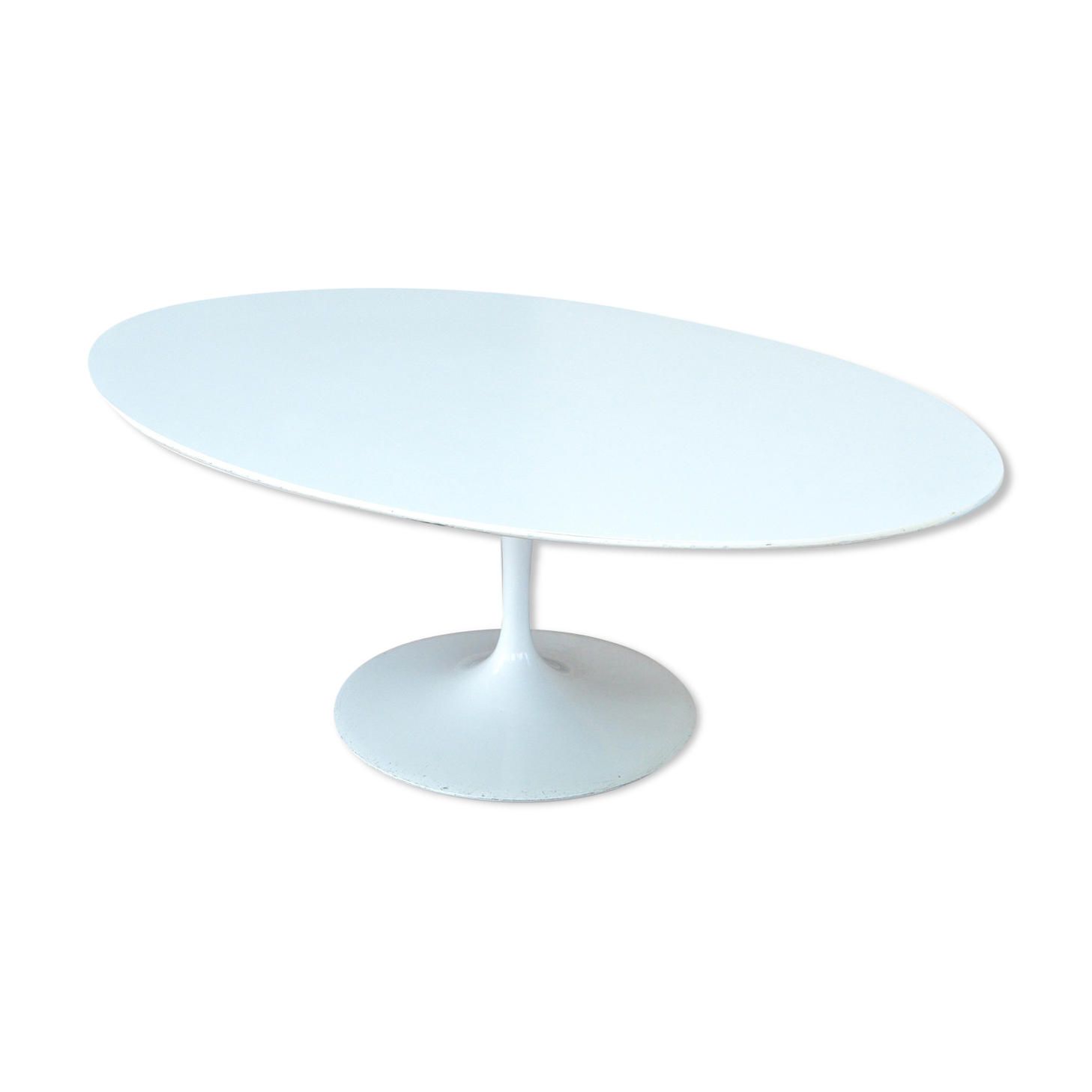 Eero Saarinen white coffee table "Tulip" Knoll edition