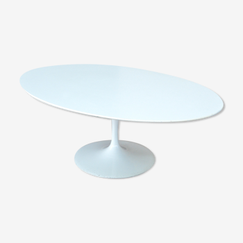 Eero Saarinen white coffee table "Tulip" Knoll edition