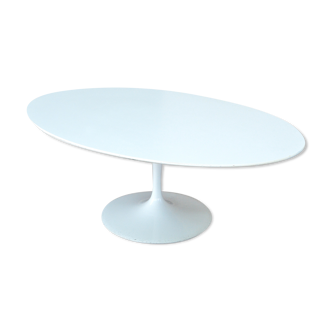 Eero Saarinen white coffee table "Tulip" Knoll edition