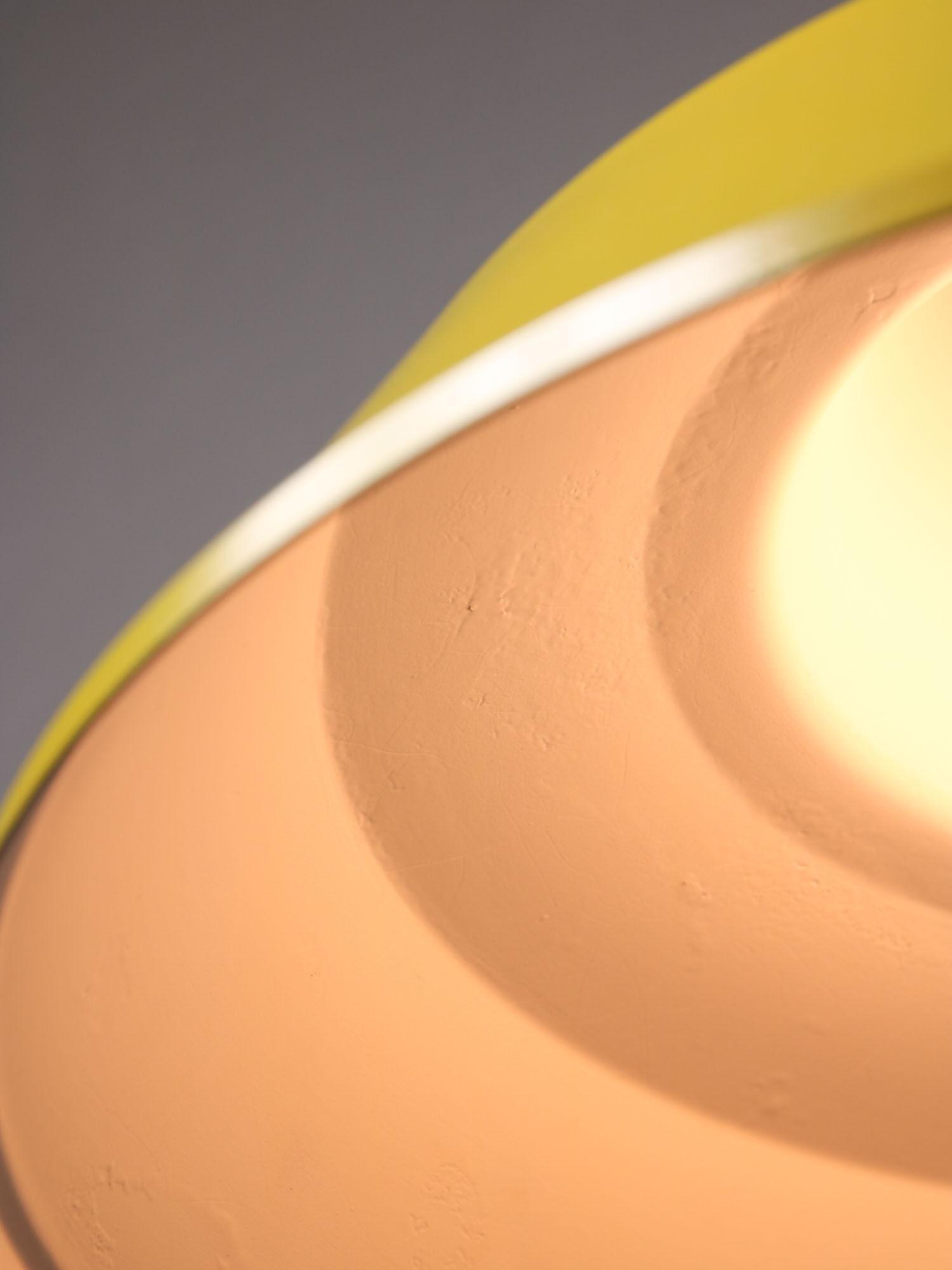 Vintage yellow metal lamp