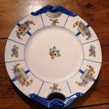 Art deco cake dish signed J. L'Avergne Limoges porcelain