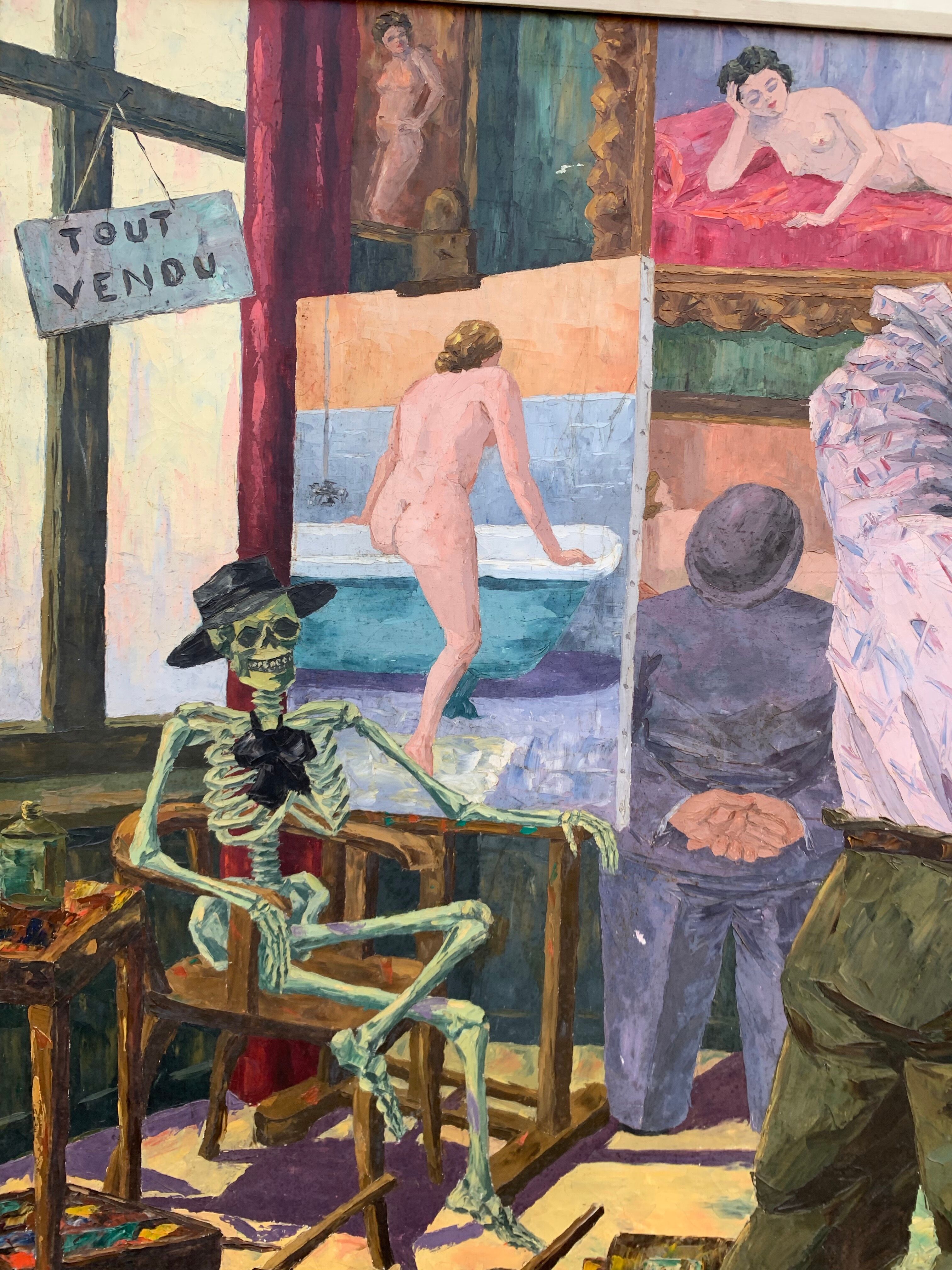 All sold! Large oil on canvas 1938.170 x125cm