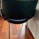 Black leatherette conference armchair