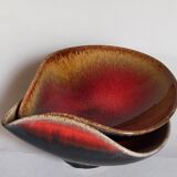 Four bowls free-form cups with French metal enamel