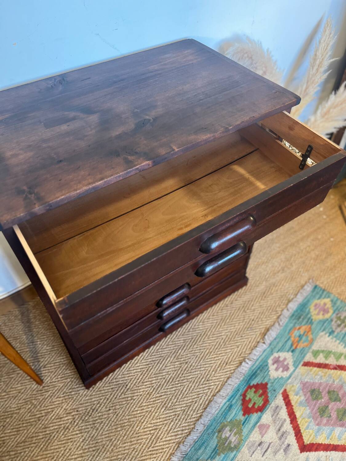 Vintage wooden architect's professional furniture