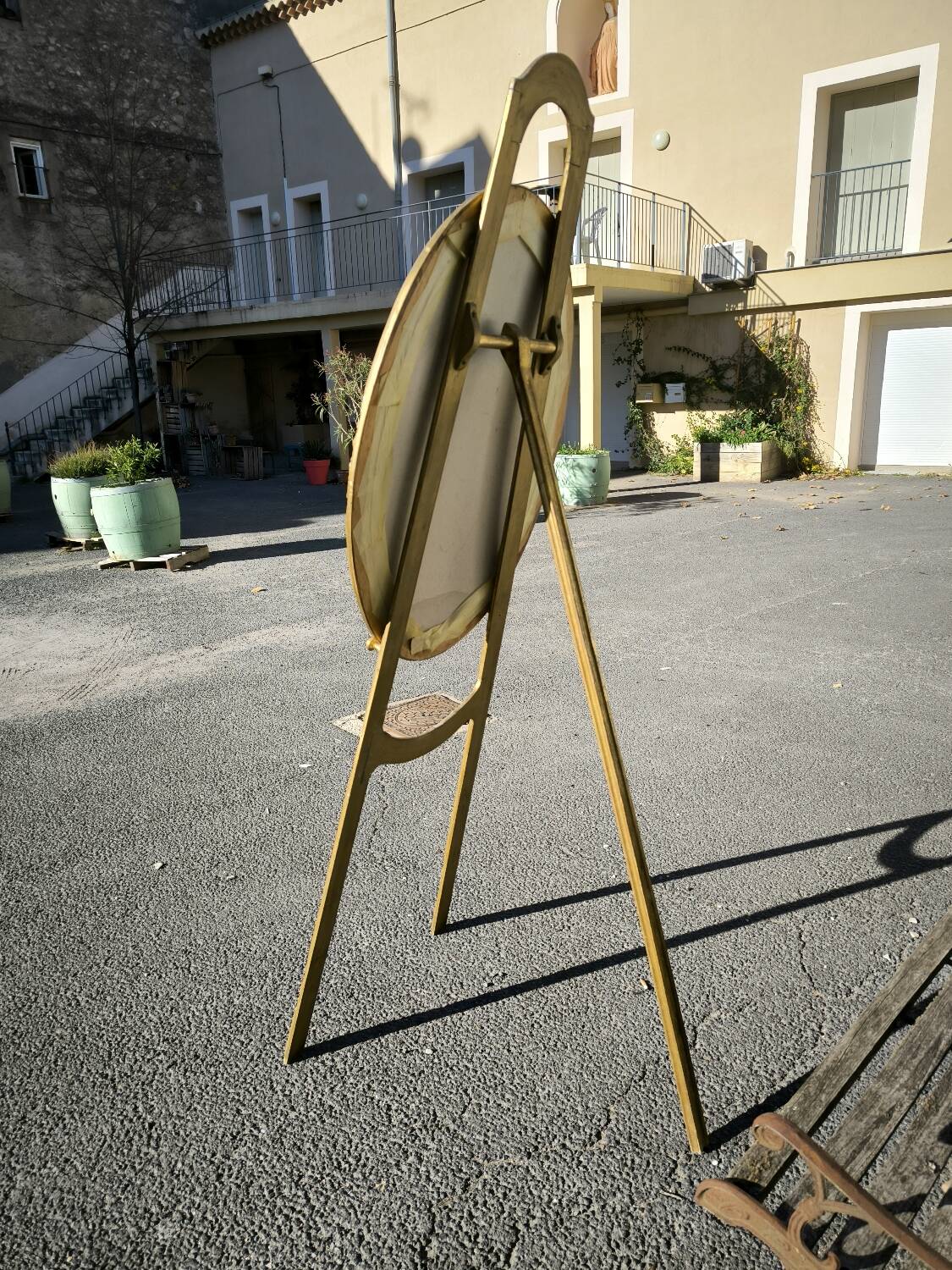Easel and watercolor painting circa 1925
