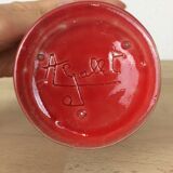 Red ceramic pitcher