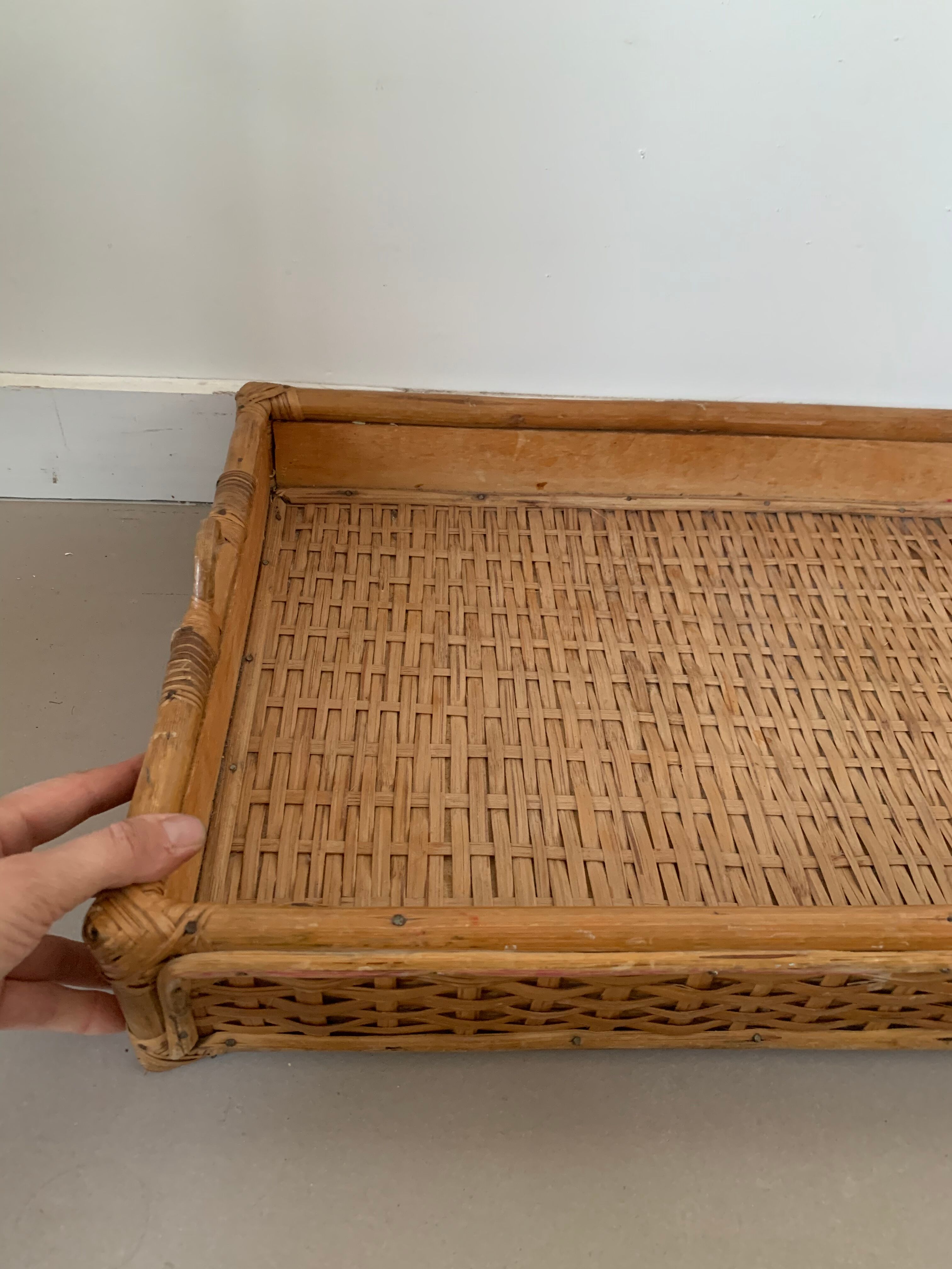 Vintage rattan basket