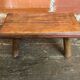 Brutalist Footstool Vintage Chalet Old Solid Wood #D62