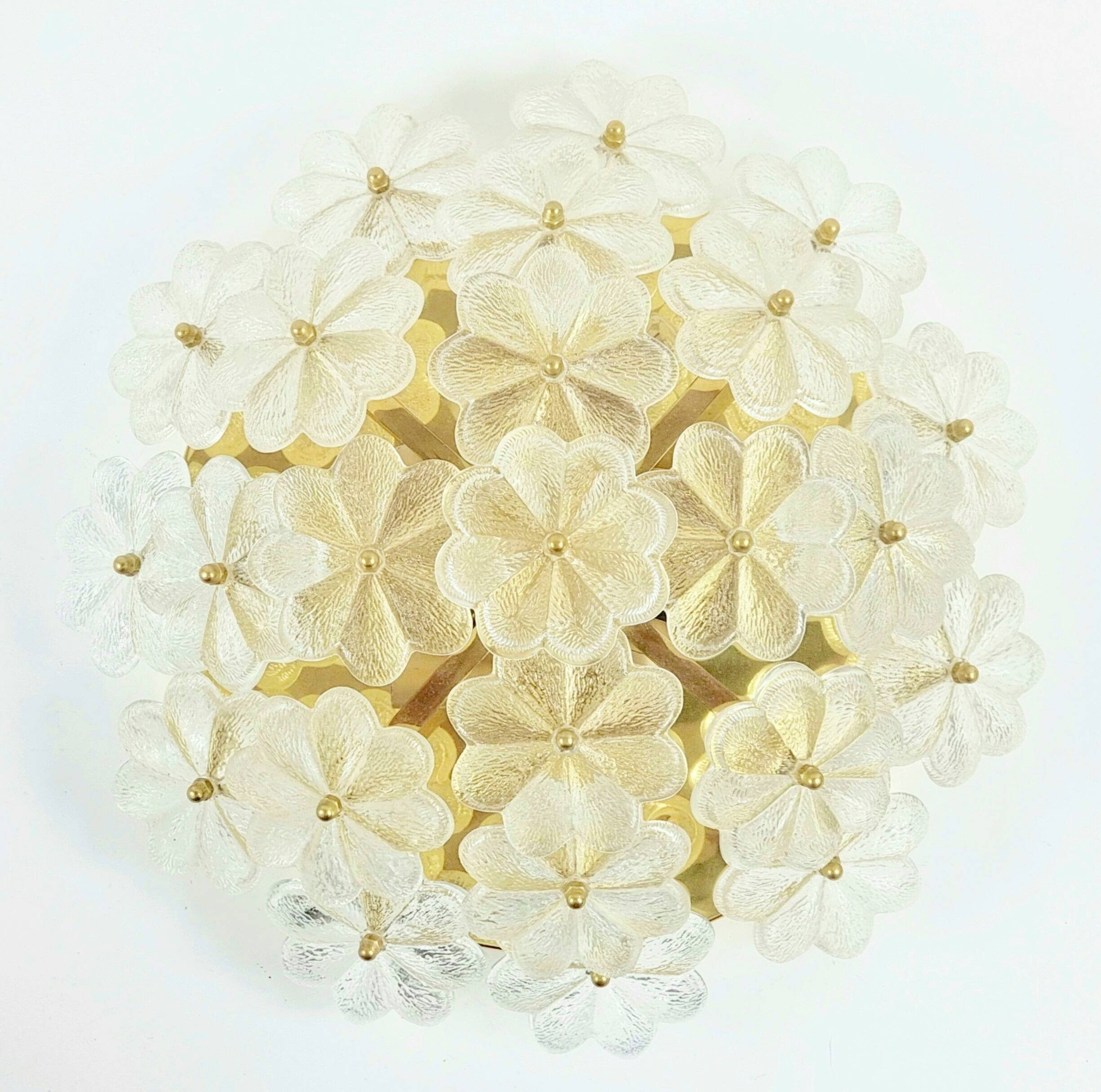Mid-Century Murano Glass Ceiling Light by Ernst Palme for Palwa, 1960s