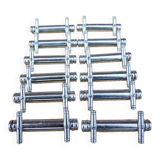 12 vintage Art Deco metal knife rests