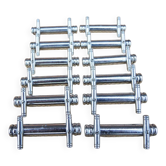 12 vintage Art Deco metal knife rests