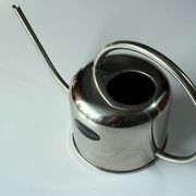 Stainless steel watering can, ideal for orchids and cactus, vintage from the 80s