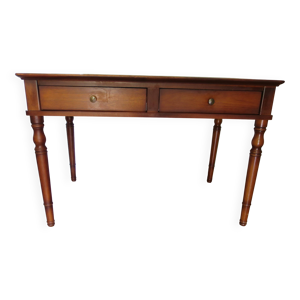 Bureau ministre-2 tiroirs-bois - simili