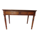 minister's desk - 2 drawers - solid wood - faux leather writing pad - Louis Philippe