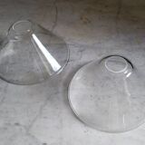 2 glass lampshades