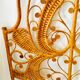 Peacock rattan headboard