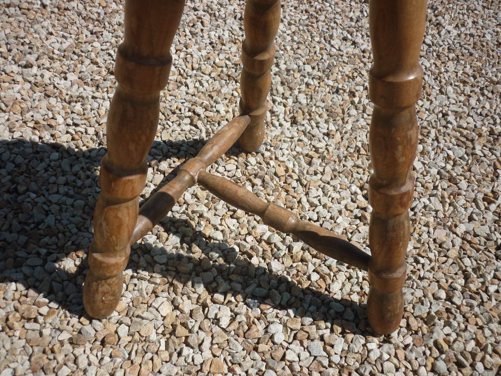 Vintage wooden tripod stool