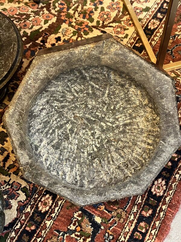 Très belle et ancienne colonne en marbre de couleur vert, datant du XIXe siècle