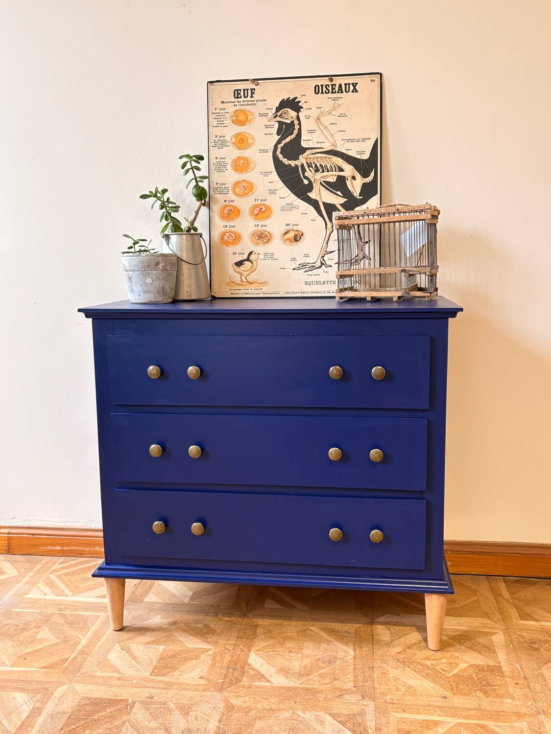 Night blue chest of drawers