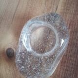 Clear glass tea light candle holder