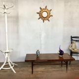 Teak coffee table with shelves