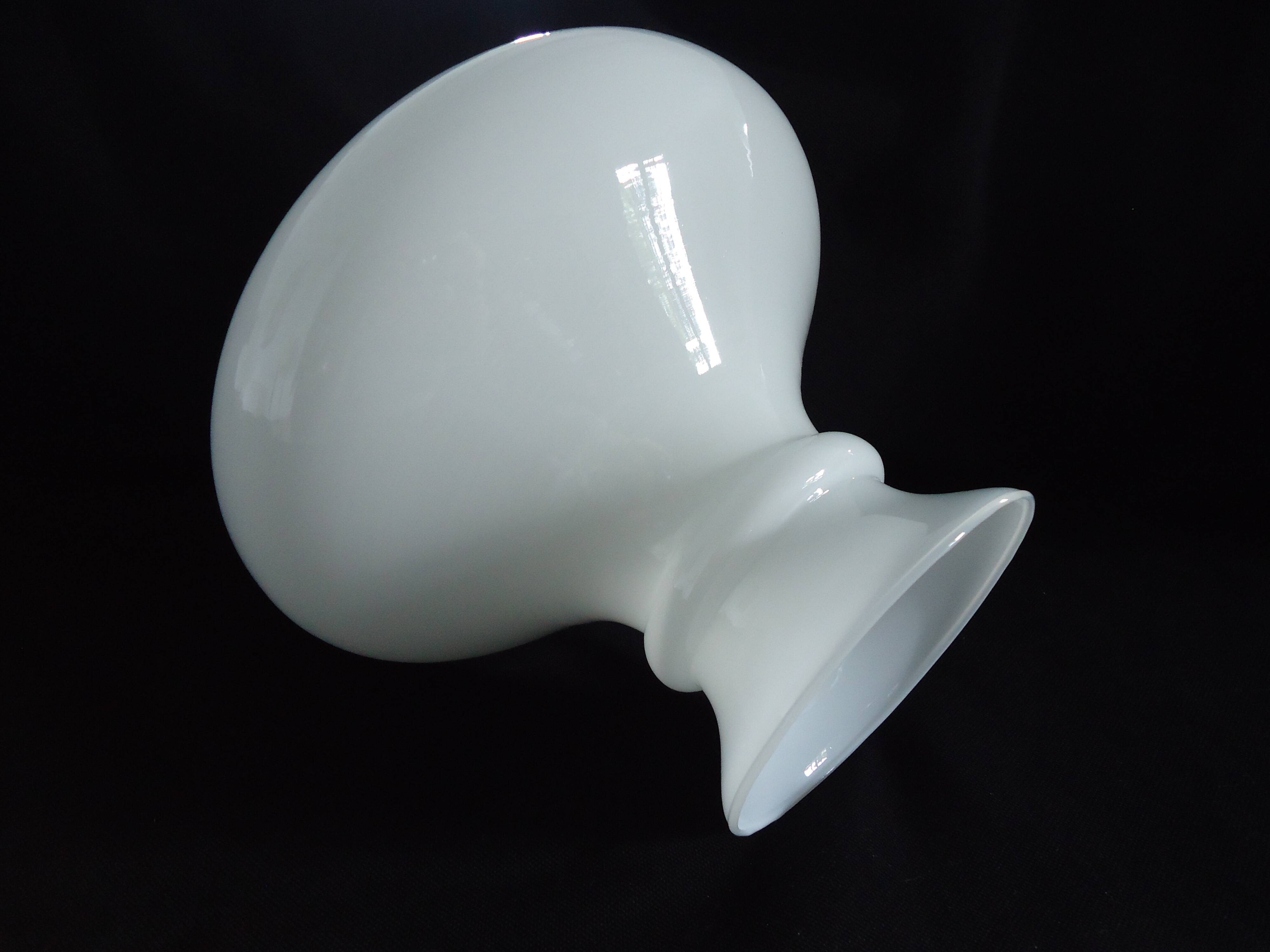 Large vintage white opaline lampshade H.20 cm Elegant lighting A661