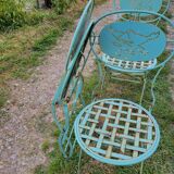 Wrought iron folding garden chairs