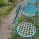 Chaises pliantes de jardin en fer forgé