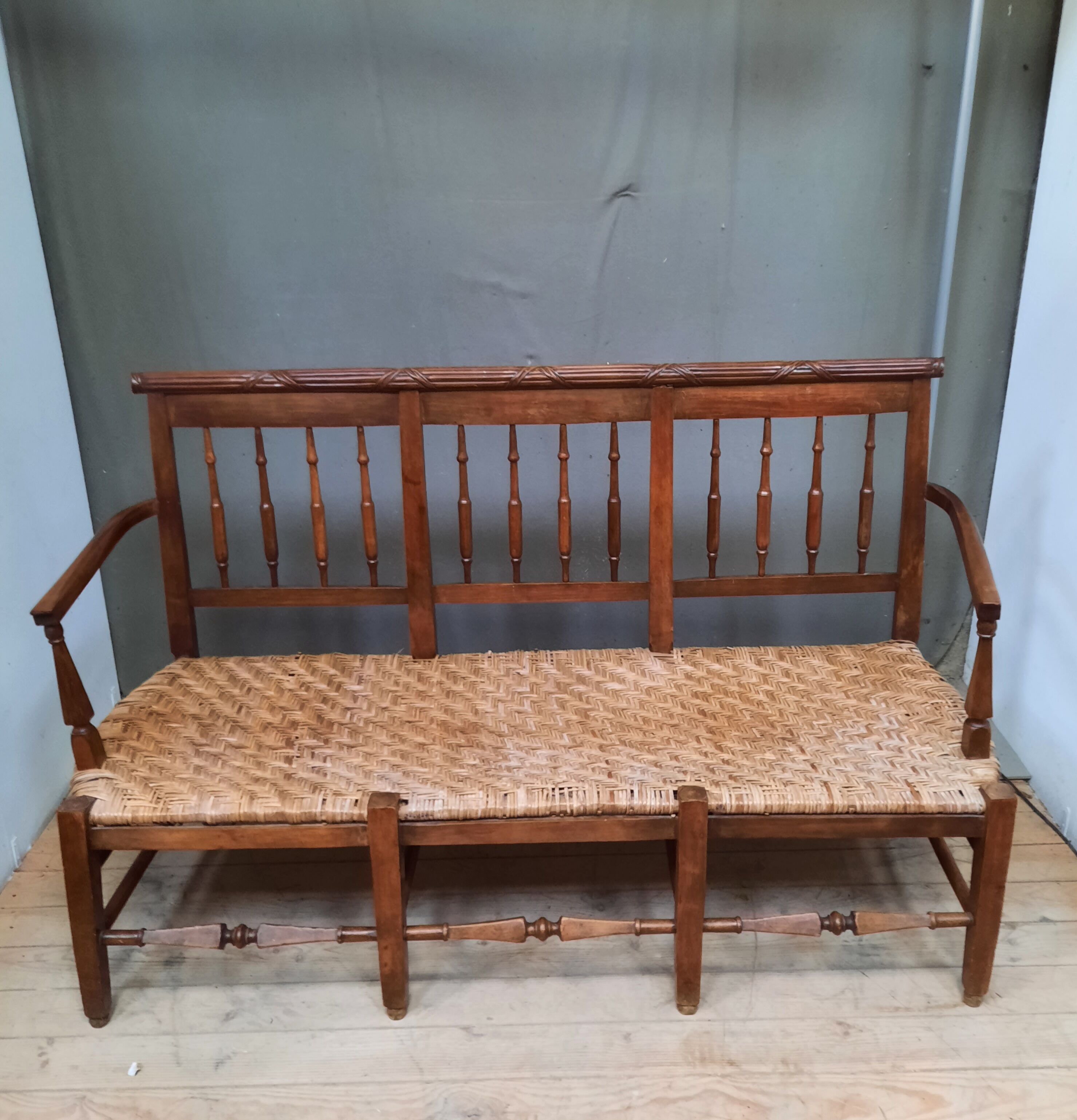 Rustic canned sofa