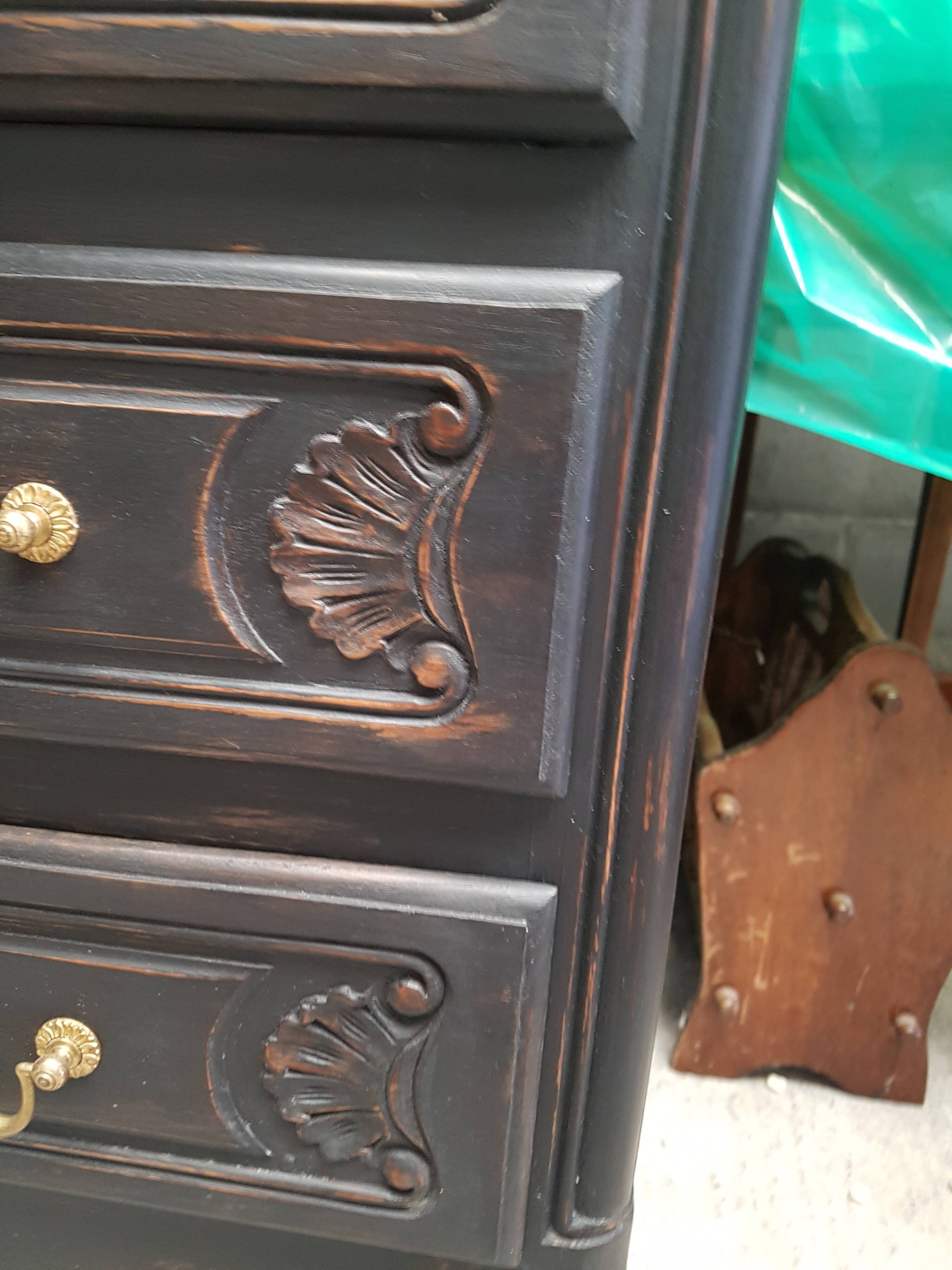 Black chest of drawers 3 drawers