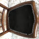 Bistrot chair turned wood & seat skai black vintage