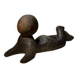 Toddler, Ceramic Garden Statue, 1960s–1970s, Czechoslovakia