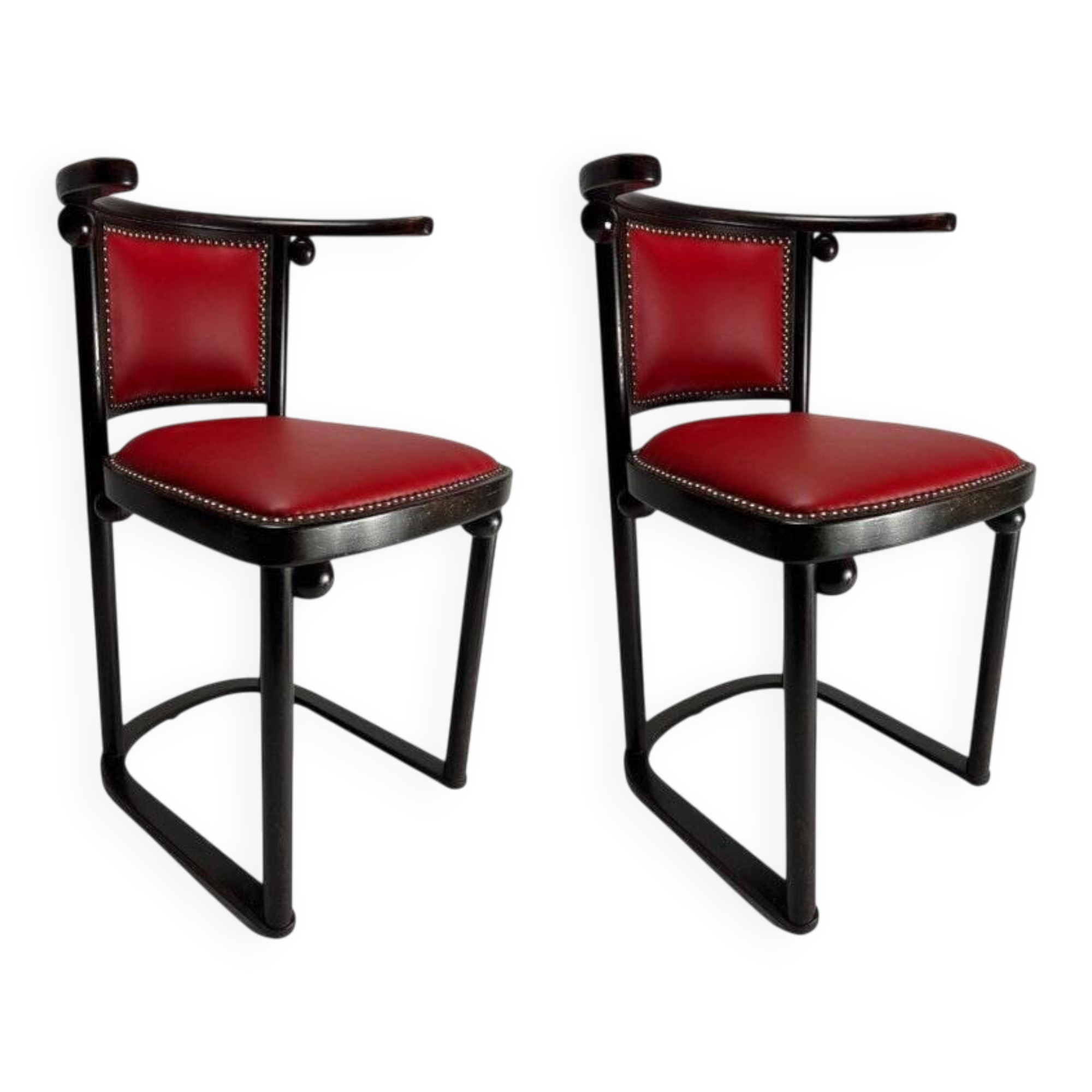 Fledermaus Chairs attributed to Josef Hoffmann, Austria, 1905, Set of 2