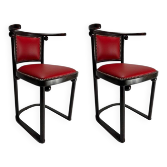 Fledermaus Chairs attributed to Josef Hoffmann, Austria, 1905, Set of 2