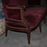 Sofa red burgundy style louis XV