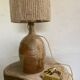 Large sandstone and rope lamp