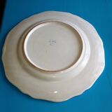 Henriot Quimper France – Grand plat  de  35 cm de diamètre - Rare motif  pastel de fleurs vertes